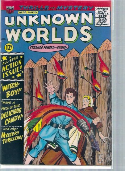 UNKNOWN WORLDS # 38, 4.5 VG +
