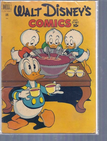WALT DISNEY COMICS AND STORIES # 136, 3.5 VG -