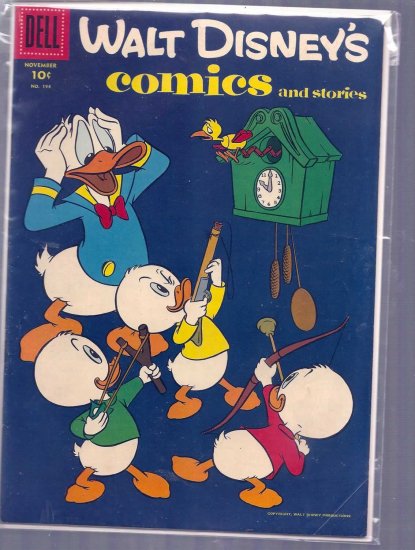 WALT DISNEY COMICS AND STORIES # 194, 4.5 VG +