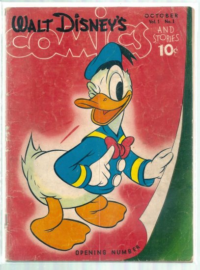 WALT DISNEY'S COMICS & STORIES # 1, 3.0 GD/VG