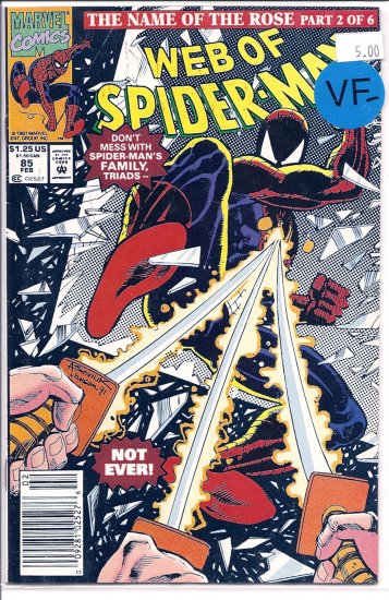 Web Of Spider-Man # 85, 7.5 VF -