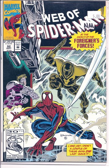 Web Of Spider-Man # 92, 9.4 NM