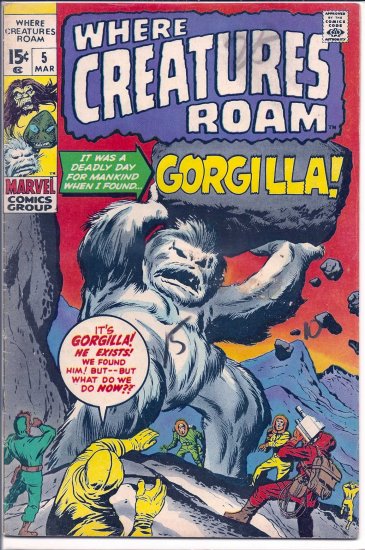 WHERE CREATURES ROAM # 5, 4.5 VG +