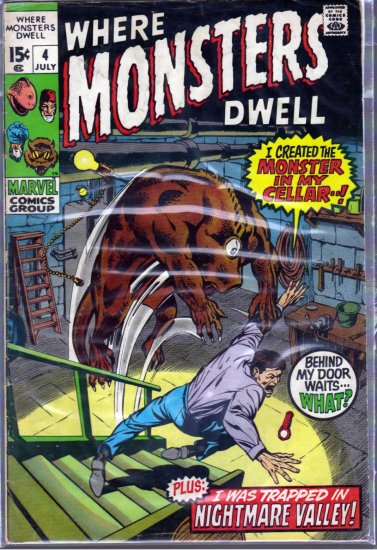 WHERE MONSTERS DWELL # 4, 4.0 VG