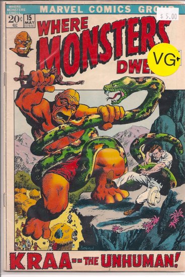 Where Monsters Dwell # 15, 4.5 VG +