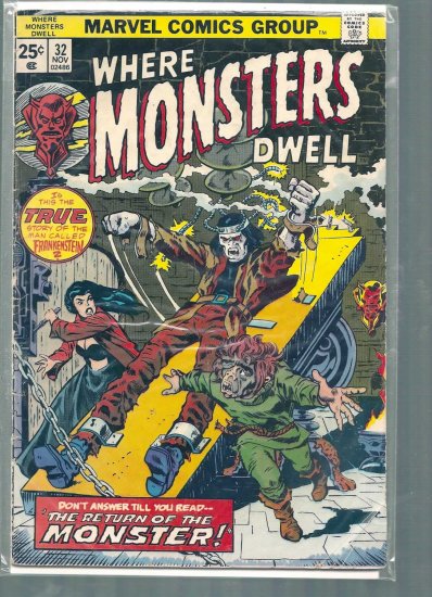 WHERE MONSTERS DWELL # 32, 3.0 GD/VG