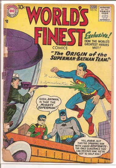 World's Finest Comics # 94, 0.5 PR