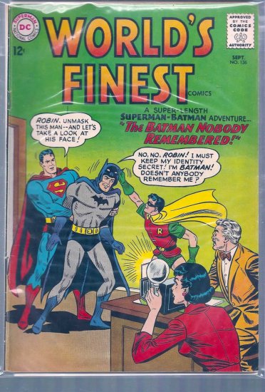 World's Finest Comics # 136, 4.5 VG +