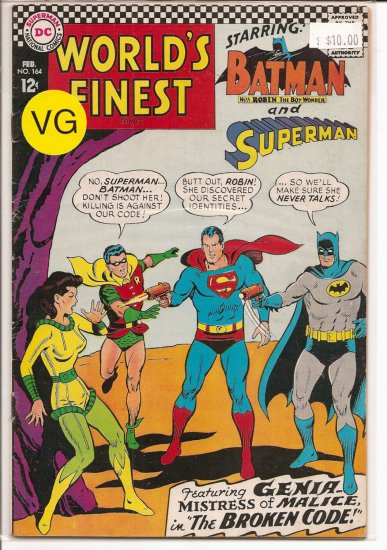 World's Finest Comics # 164, 4.0 VG