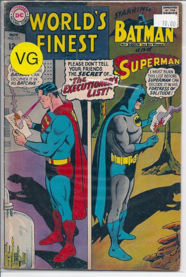 World's Finest Comics # 171, 4.0 VG