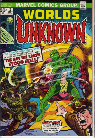 WORLDS UNKNOWN # 3, 7.5 VF -