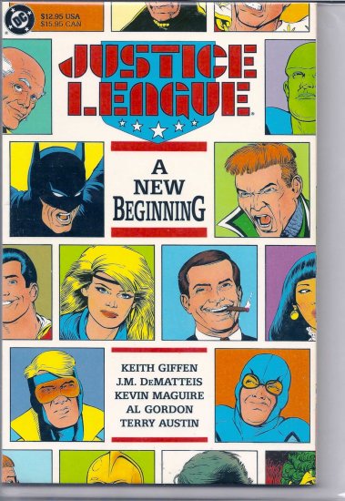 JUSTICE LEAGUE NEW BEGINNING # 1, 4.5 VG +