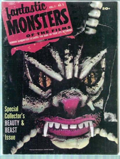 FANTASTIC MONSTERS OF THE FILMS # 5, 4.5 VG +