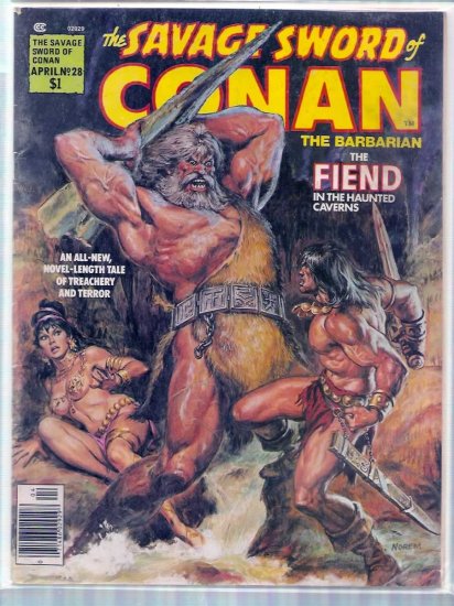 SAVAGE SWORD OF CONAN THE BARBARIAN # 28, 4.5 VG +