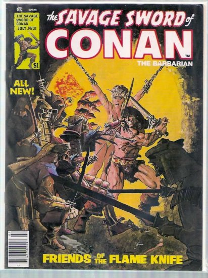 SAVAGE SWORD OF CONAN THE BARBARIAN # 31, 4.5 VG +
