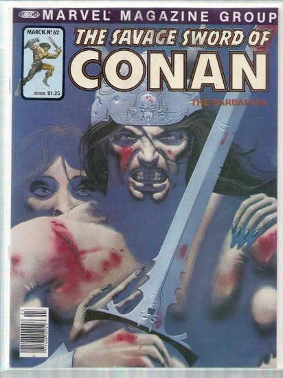 SAVAGE SWORD OF CONAN THE BARBARIAN # 62, 7.5 VF -