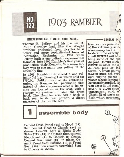Inst Sheet 1903 Rambler