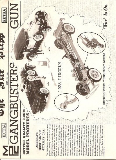 Inst Sheet 1928 Lincoln Gangbusters