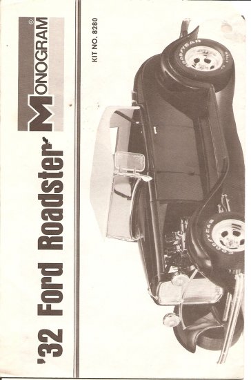 Inst Sheet 1932 Ford Roadster