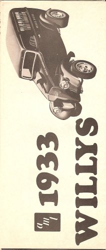 Inst Sheet 1933 Willys