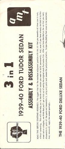 Inst Sheet 1939-40 Ford Tudor Sedan 3 in 1