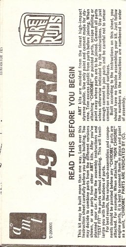 Inst Sheet 1949 Ford Street Rods