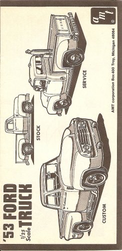 Inst Sheet 1953 Ford Truck Trophy Series