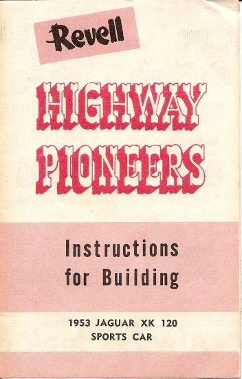 Inst Sheet 1953 Jaguar XK 120 Higheay Pioneers