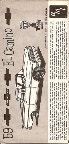 Inst Sheet 1959 Chev El Camino