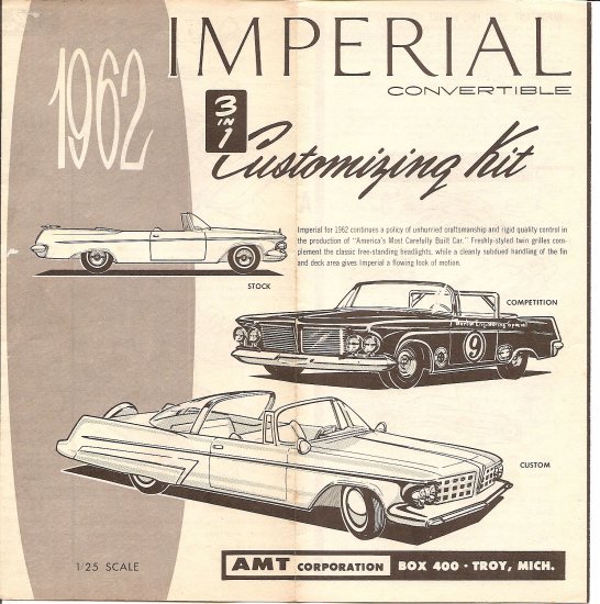 Inst Sheet 1962 Imperial Conv 3 in 1
