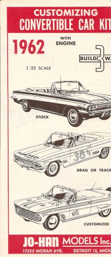 Inst Sheet 1962 Olds F 85 Build 3 Way Convertible
