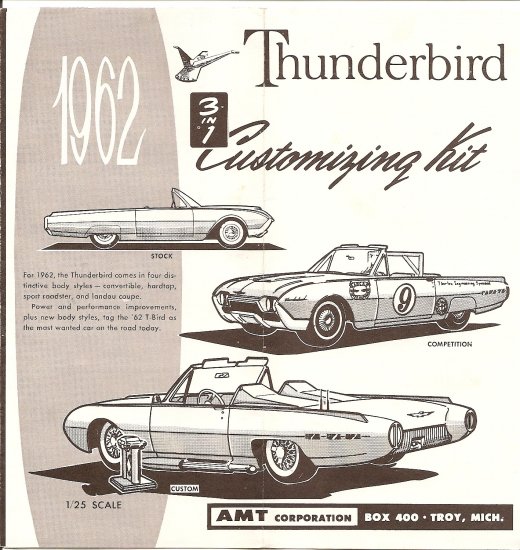 Inst Sheet 1962 Thunderbird 3 in 1