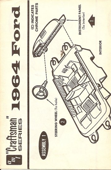 Inst Sheet 1964 Ford Craftsman Series