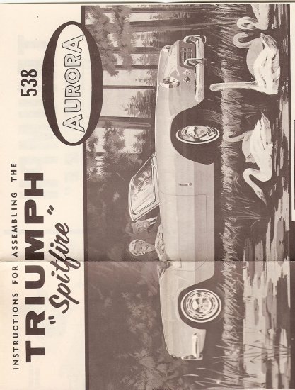 Inst Sheet 1964 Triumph Spitfire