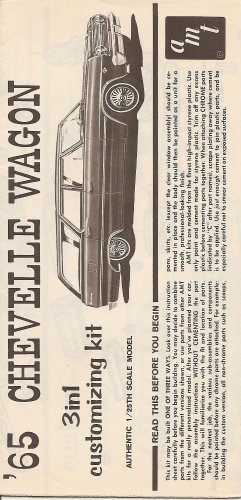 Inst Sheet 1965 Chevelle Wagon 3 in 1