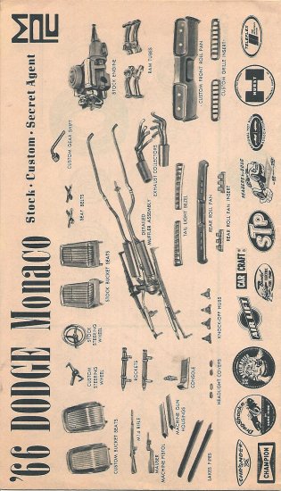 Inst Sheet 1966 Dodge Monaco