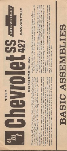 Inst Sheet 1967 Chev SS 427