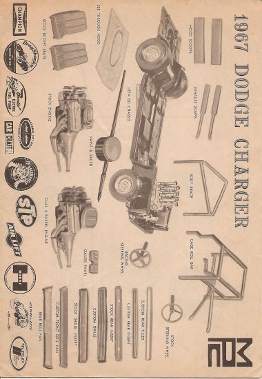 Inst Sheet 1967 Dodge Charger