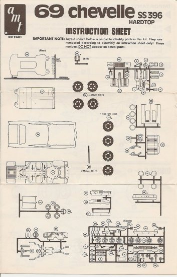 Inst Sheet 1969 Chevelle SS 396