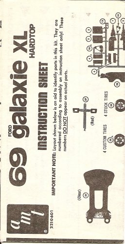 Inst Sheet 1969 Ford Galaxie XL