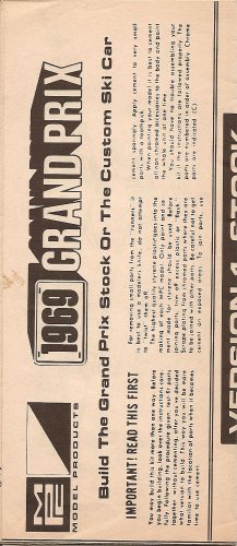 Inst Sheet 1969 Grand Prix