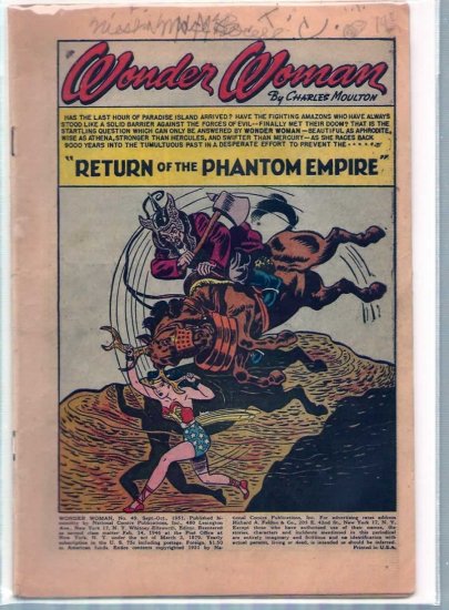 WONDER WOMAN # 49, 0.5 PR