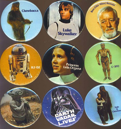 Star Wars Princess Leia Organa Button # 1, 9.4 NM