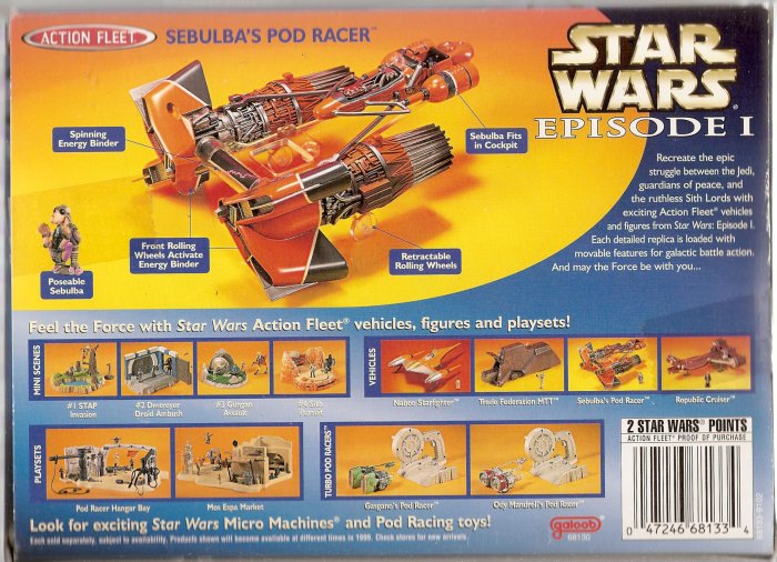 STAR WARS SEBULBA'S POD RACER # 68130, 8.0 VF