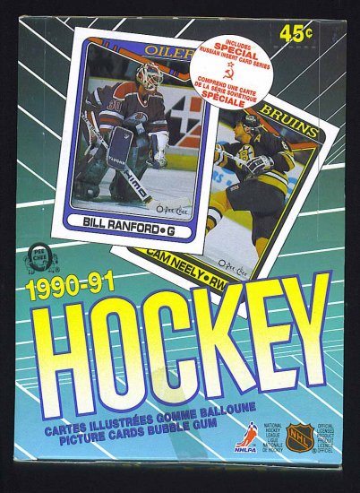 1990-91 O-Pee-Chee Hockey Unopened Box # 199091, 9.4 NM