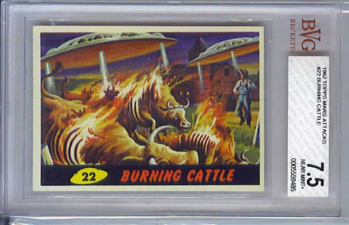 BVG GRADED 1962 MARS ATTACKS # 22, 7.5 VF -