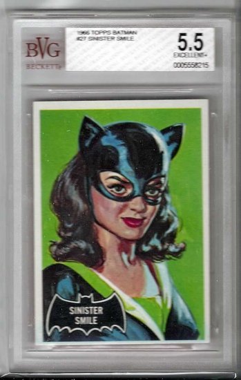 BVG GRADED 1966 BATMAN CARD # 27, 5.5 FN -