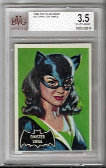 BVG GRADED 1966 BATMAN CARD # 27, 3.5 VG -