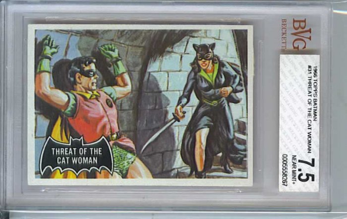 BVG GRADED 1966 BATMAN CARD # 31, 7.5 VF -