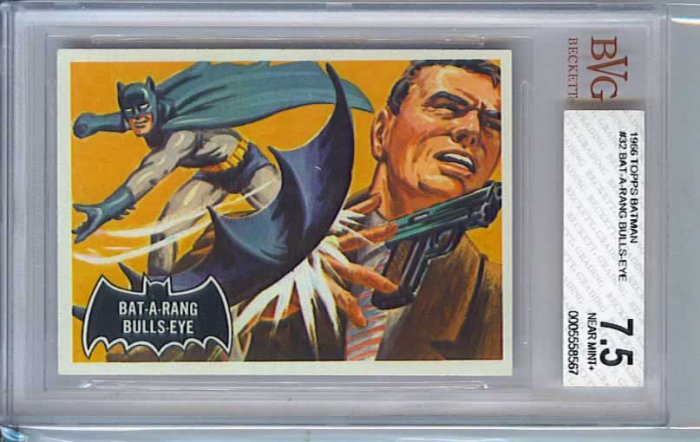 BVG GRADED 1966 BATMAN CARD # 32, 7.5 VF -
